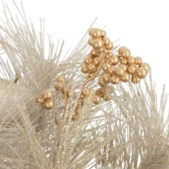 24" Champagne Gold Apple and Pine Needle Artificial Christmas Wreath - Unlit