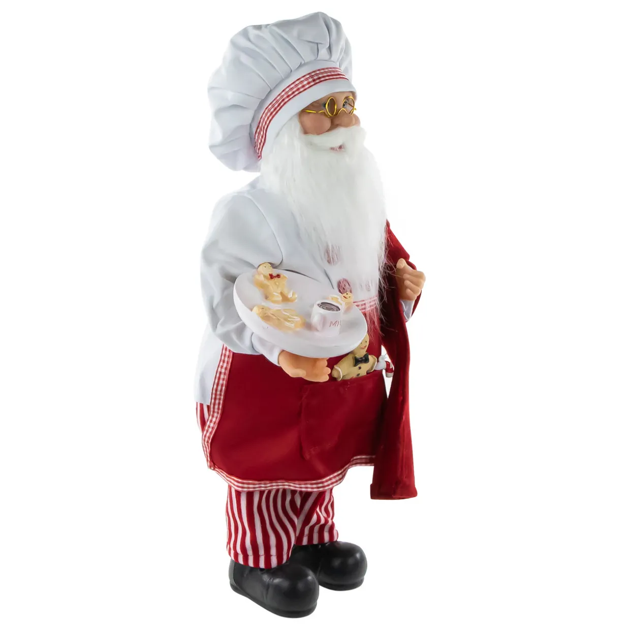 16" Chef Santa with Cookies and Napkin Christmas Figure