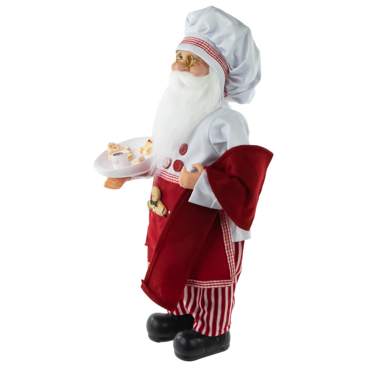 16" Chef Santa with Cookies and Napkin Christmas Figure