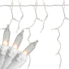 300 Clear Mini Icicle Christmas Lights - 13.5 ft White Wire