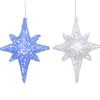24" Color Changing Blue and White LED Bethlehem Star Hanging Christmas Decoration