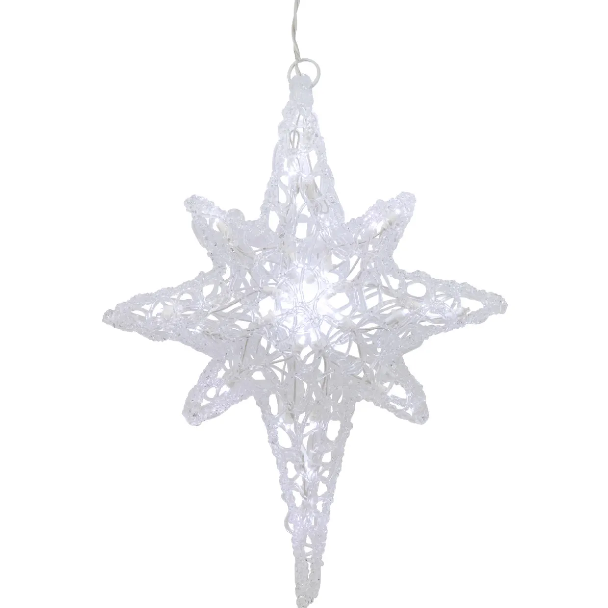 24" Color Changing Blue and White LED Bethlehem Star Hanging Christmas Decoration