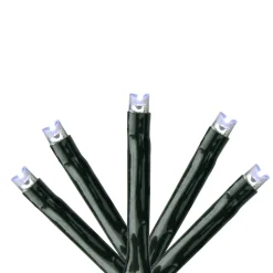 283 Cool White LED 8-Function Twinkle Glow Lights - 17 ft Green Wire