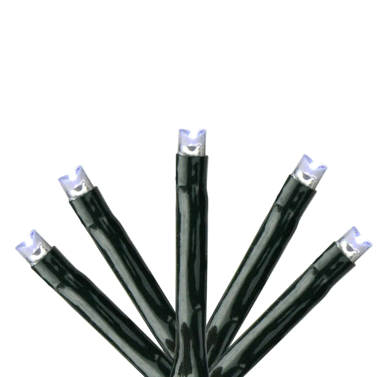 283 Cool White LED 8-Function Twinkle Glow Lights - 17 ft Green Wire