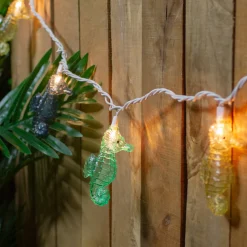 10 Count Blue and Green Seahorse Novelty String Lights, 6.5 ft White Wire