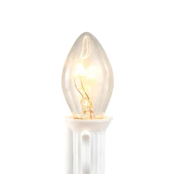 25 Count Clear C7 Christmas Lights, 24ft White Wire