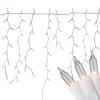300 Count Clear Mini Icicle Christmas Lights, 18ft White Wire