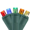 60 Count Multi-Color LED Wide Angle Twinkling Christmas Lights - 19.5', Green Wire