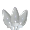 25 Count Pure White LED C7 Christmas Lights, 16 ft White Wire
