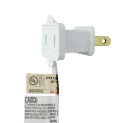 25 Count Pure White LED C7 Christmas Lights, 16 ft White Wire