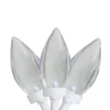25 Count Pure White LED C9 Christmas Lights, 16 ft White Wire