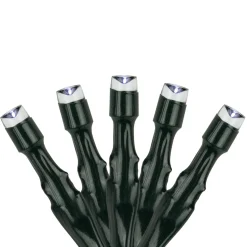 200 Count Pure White LED Solar Power Mini Christmas Light Set with Green Wire