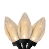 25 Count Warm White LED C9 Christmas Lights, 16 ft Black Wire