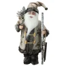 16.5" Country Rustic Santa Claus with Wooden Sled and Gifts Christmas Figure