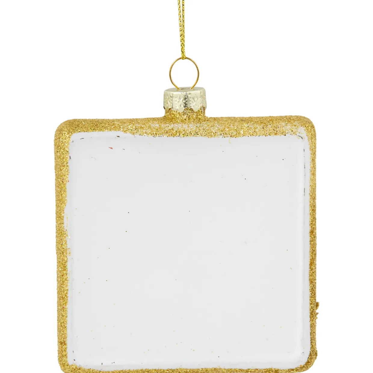 3.5" Crossword Puzzle with Pencil Glass Christmas Ornament