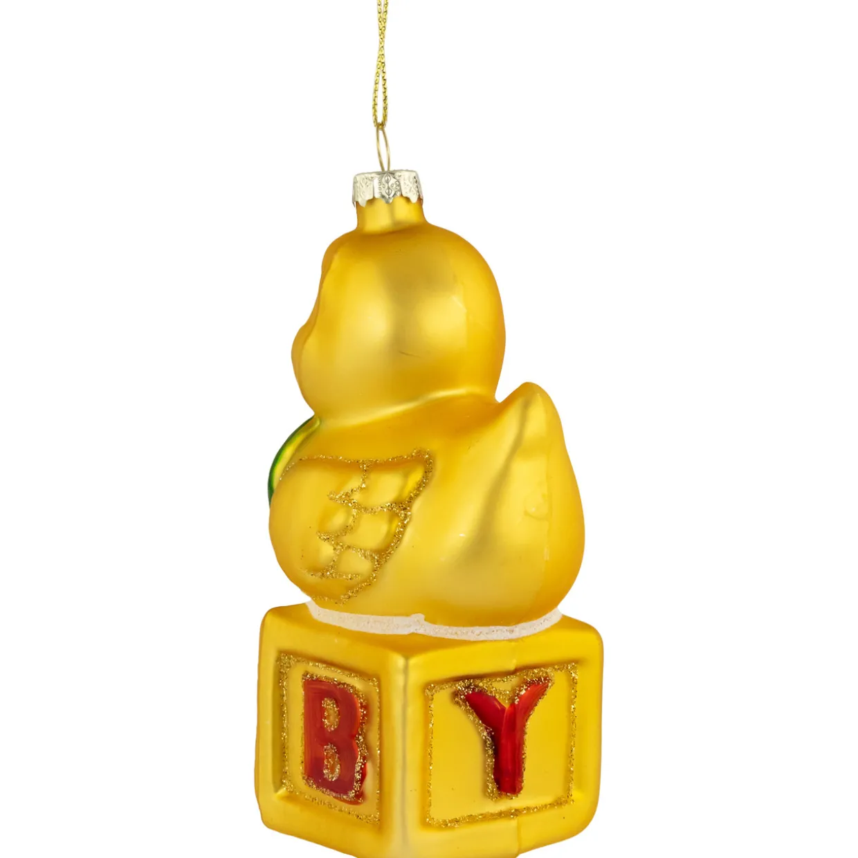5" Ducky New Baby 2023 Glass Christmas Ornament
