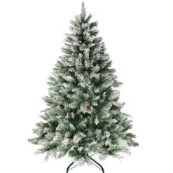 7' Flocked Angel Pine Artificial Christmas Tree - Unlit