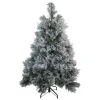 4.5' Flocked Black Spruce Artificial Christmas Tree - Unlit