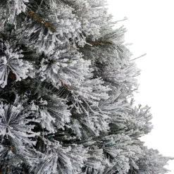 4.5' Flocked Black Spruce Artificial Christmas Tree - Unlit