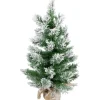 22" Flocked Pine Full Artificial Christmas Tree in Burlap Base - Unlit