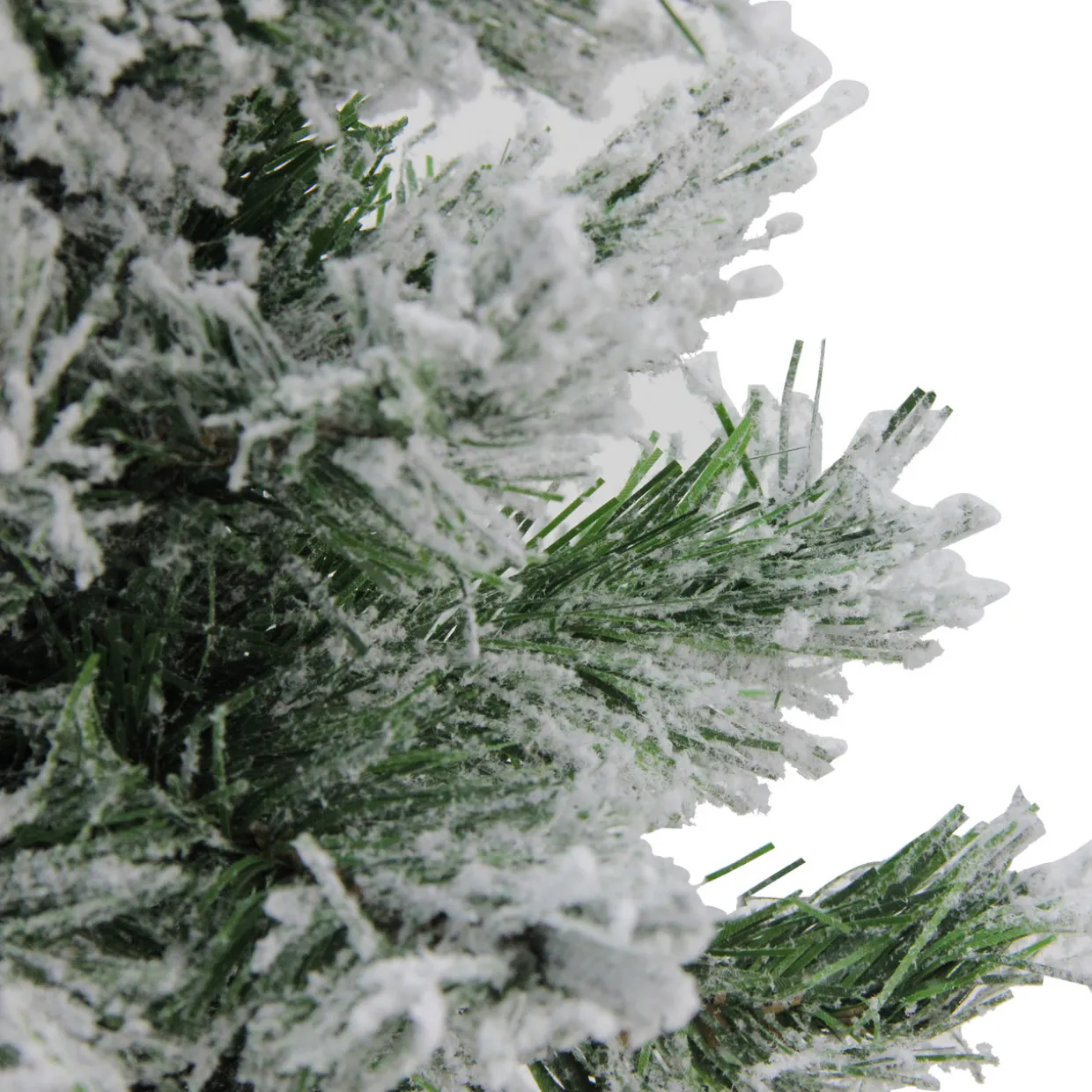 18" Flocked Pine Medium Artificial Christmas Tree in Burlap Base - Unlit