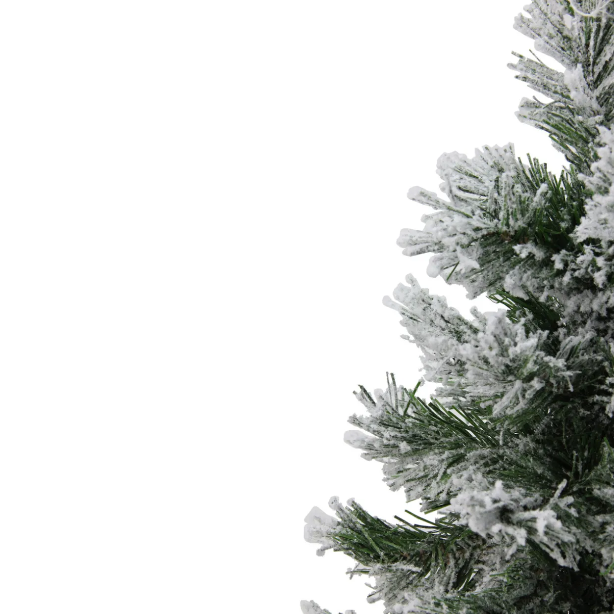 18" Flocked Pine Medium Artificial Christmas Tree in Burlap Base - Unlit