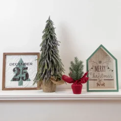 9.75" Framed December 25 Christmas Wall Sign