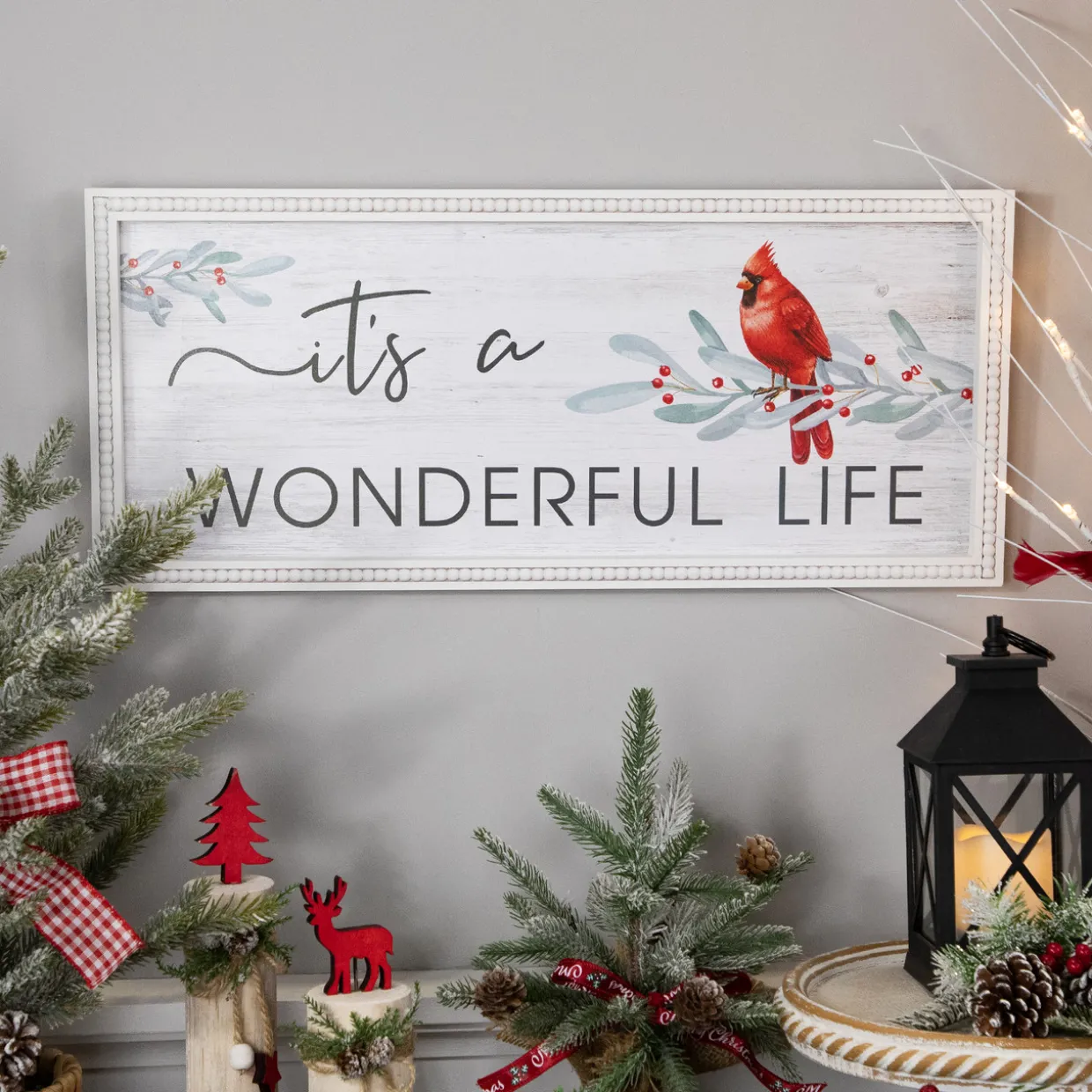 23.5" Framed It's A Wonderful Life Christmas Wall Sign