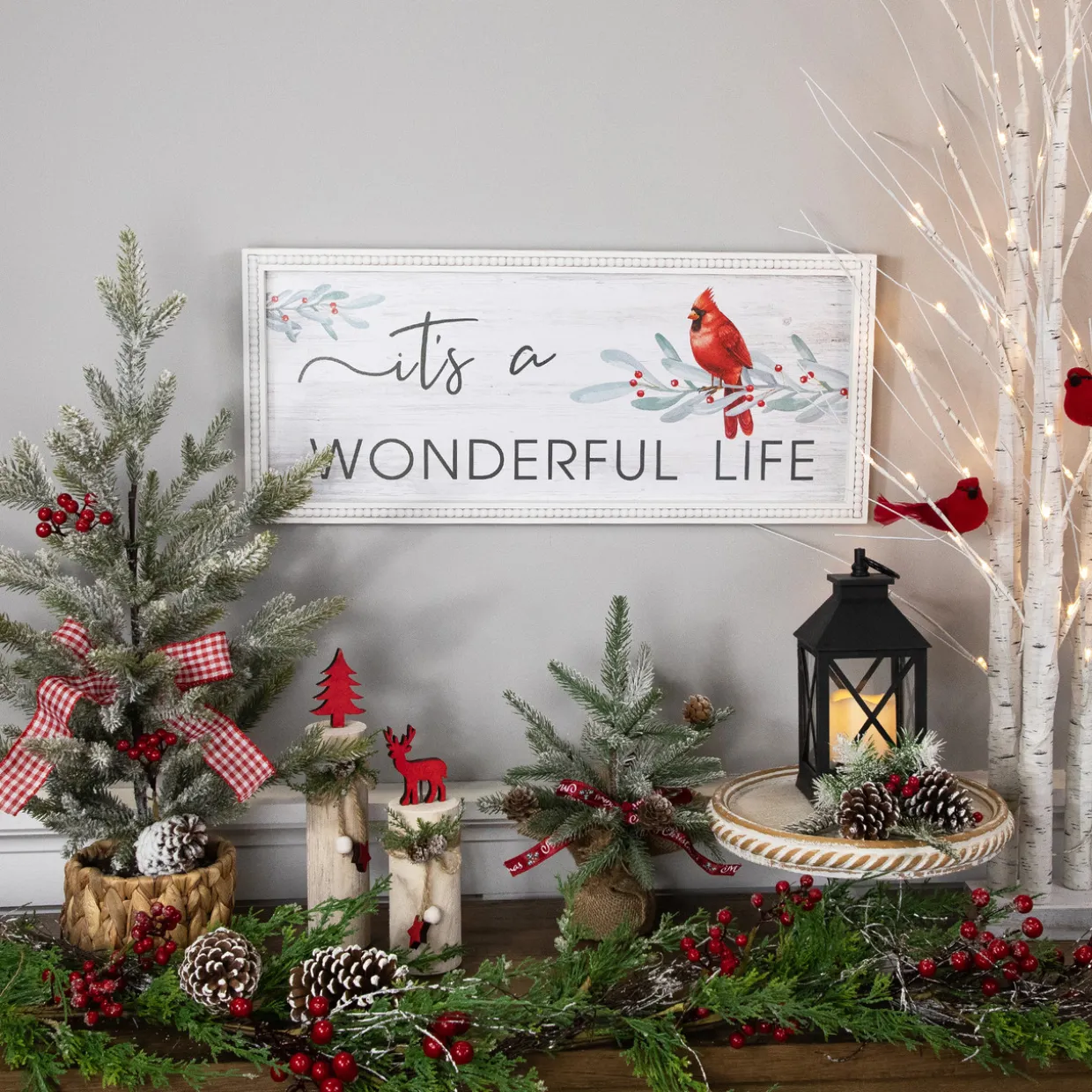 23.5" Framed It's A Wonderful Life Christmas Wall Sign