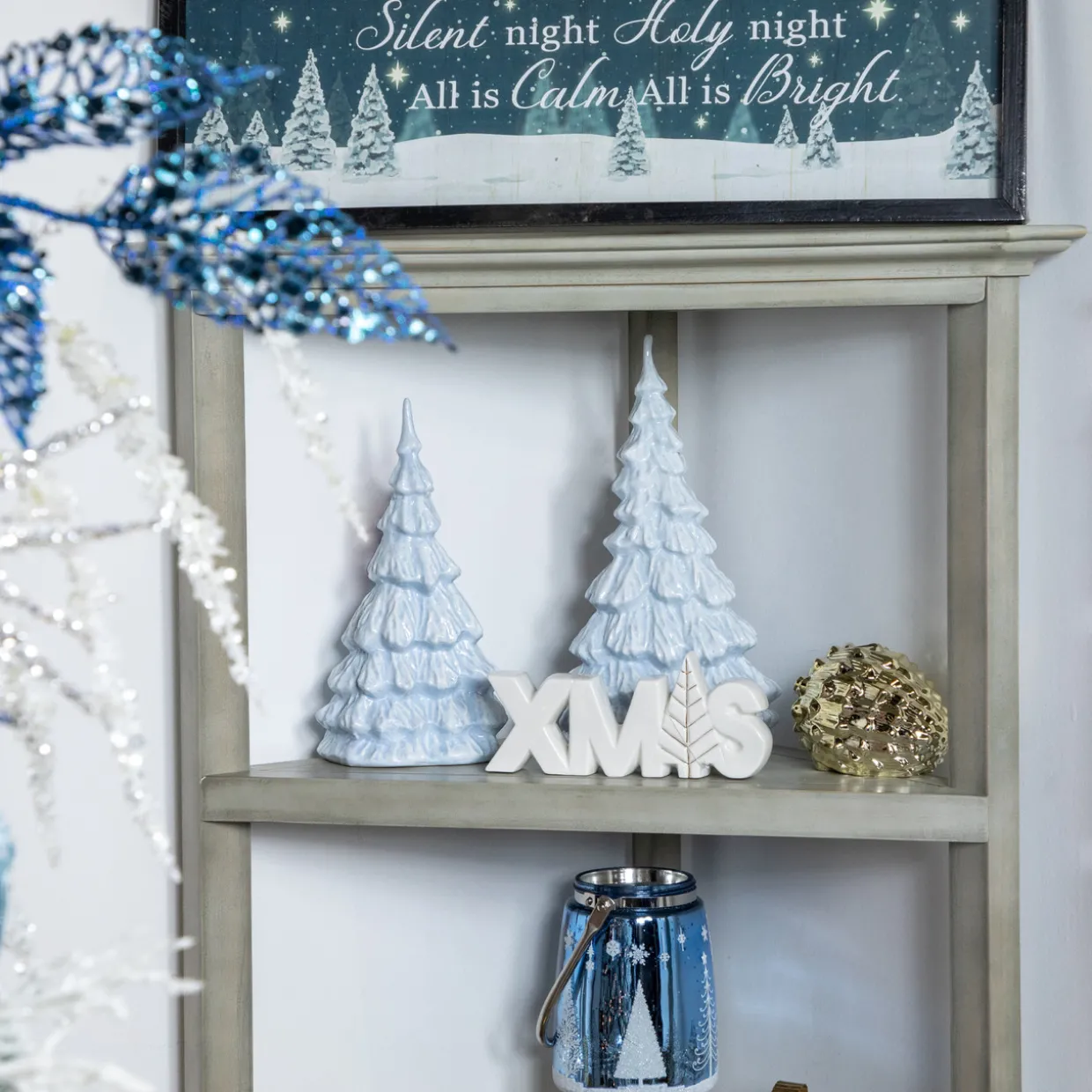 23.5" Framed Silent Night Christmas Wall Sign