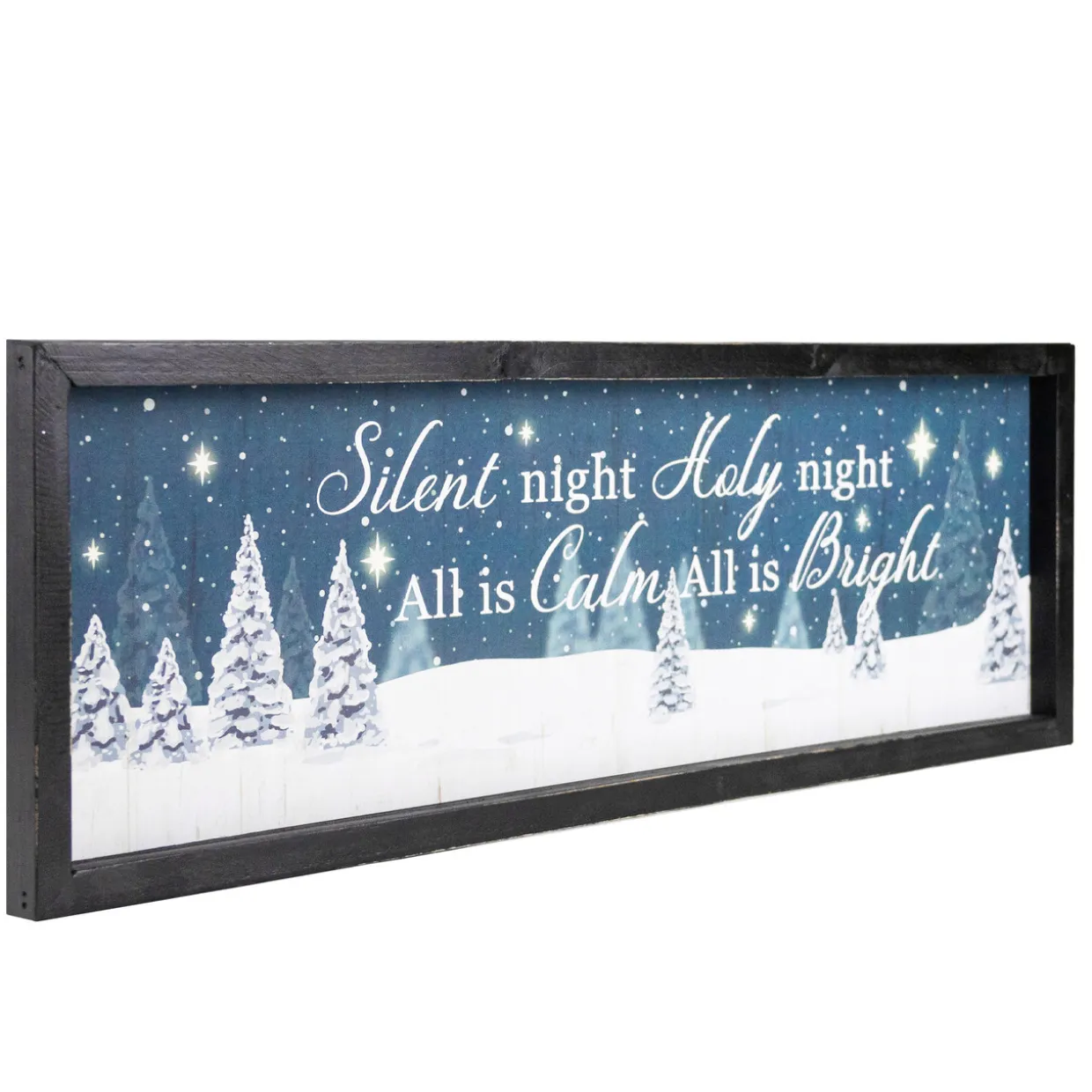 23.5" Framed Silent Night Christmas Wall Sign