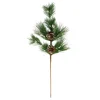 24" Frosted Long Pine Needle and Pine Cone Artificial Christmas Spray
