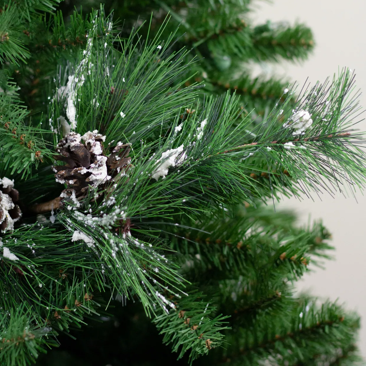 24" Frosted Long Pine Needle and Pine Cone Artificial Christmas Spray