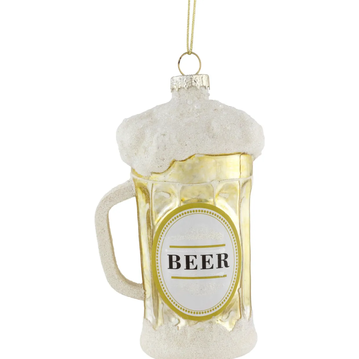 4.5" Frosty Beer Mug Glass Christmas Ornament