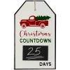 13" Gift Tag Shaped Christmas Countdown Chalkboard Wall Decor