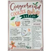 17.25" Gingerbread Christmas Cookies Recipe Metal Wall Plaque Sign