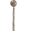 12" Glitter Pale Gold Christmas Drop Ball Ornament with Tassels