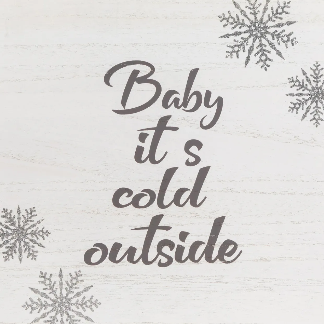 11.75" Glittered "Baby It's Cold Outside" Christmas Wall Sign