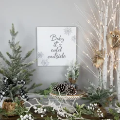 11.75" Glittered "Baby It's Cold Outside" Christmas Wall Sign