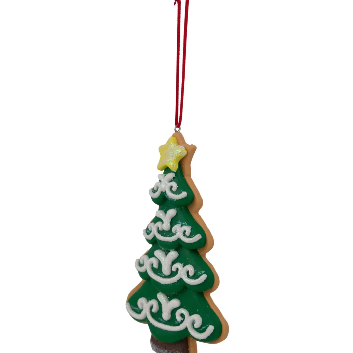 4.75" Glittered Christmas Tree Cookie Ornament