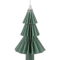 6" Glittered Green Christmas Tree Ornament