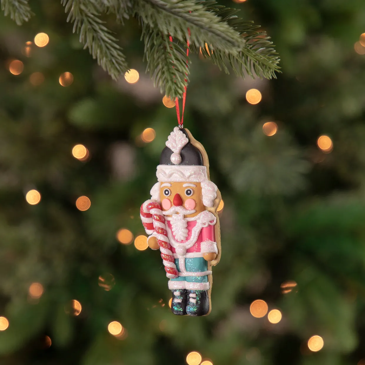 4.75" Glittered Nutcracker Cookie Ornament