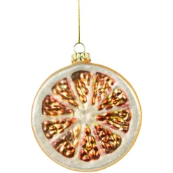 3.5" Glittered Orange Slices Christmas Ornament