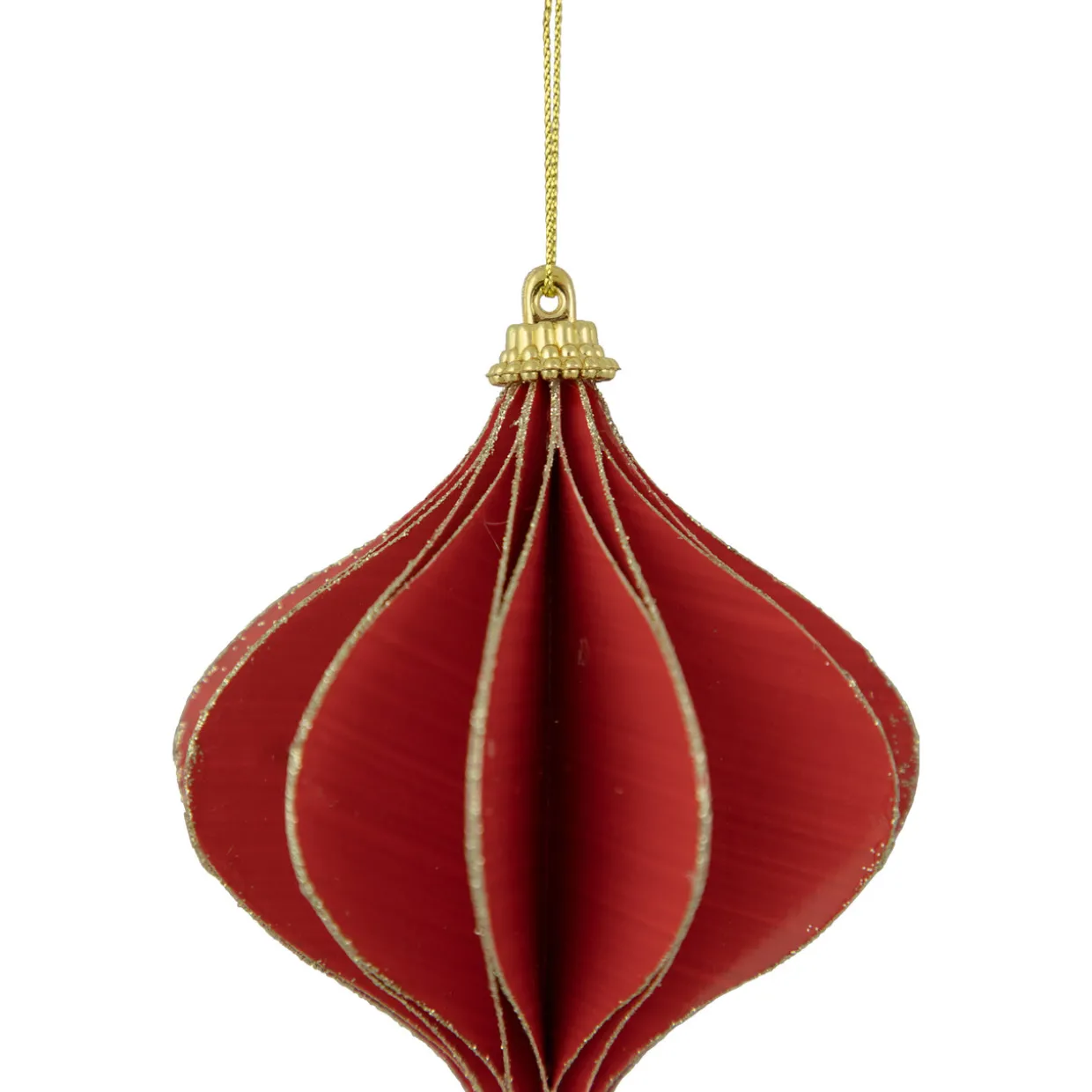 4.25" Glittered Red Onion Christmas Ornament