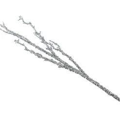 31" Glittered Silver Artificial Twig Christmas Spray