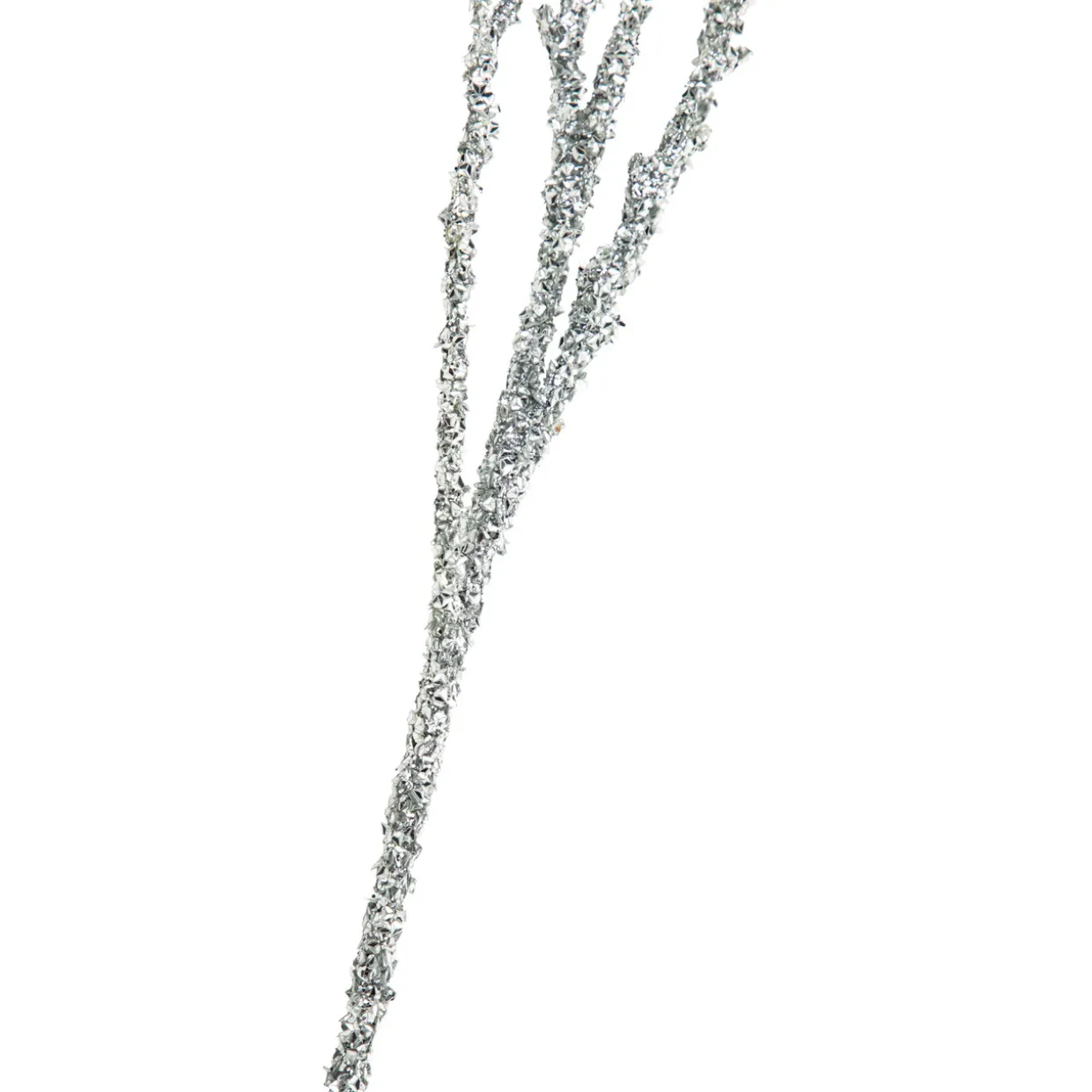 31" Glittered Silver Artificial Twig Christmas Spray