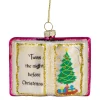 3.5" Glittered "Twas the Night Before Christmas" Book Glass Ornament