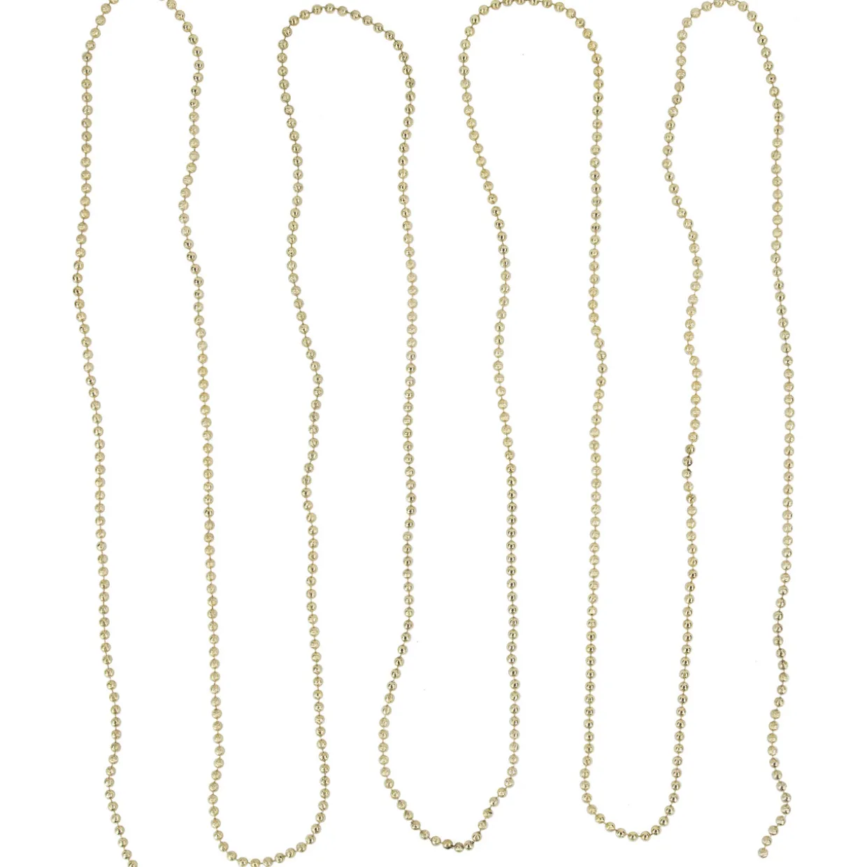 15' Gold Lame Beaded Artificial Christmas Garland - Unlit