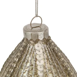 5" Gold Mercury Glass Finial Christmas Ornament