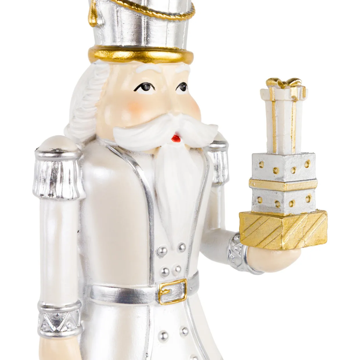 13.5" Gold Metallic Christmas Nutcracker with Gifts